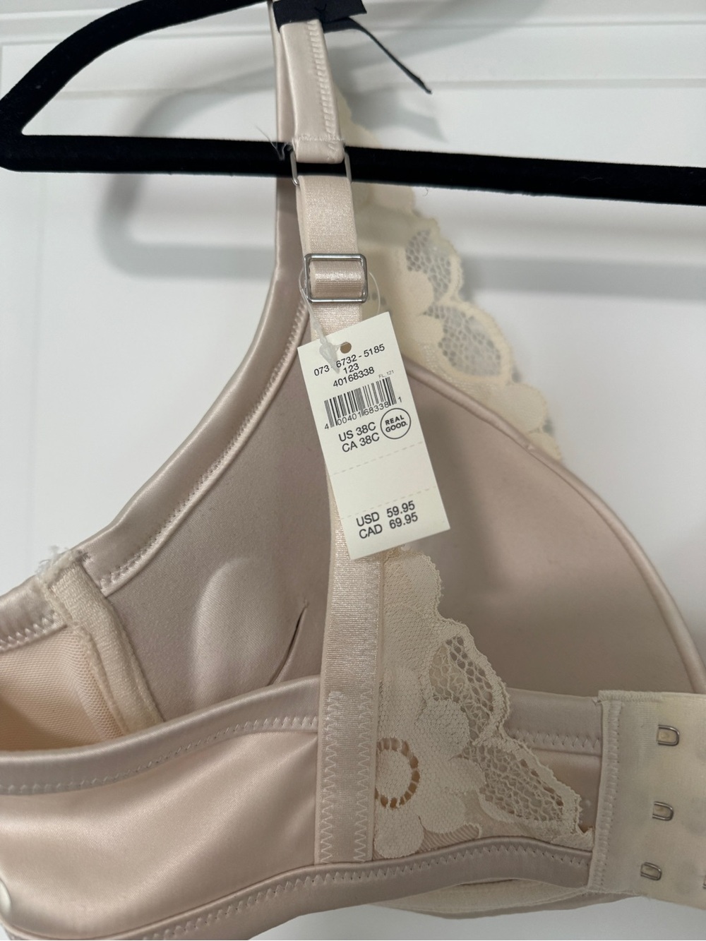 aerie Floral Lace Plunge Bra in Cream - Picture 5 of 5